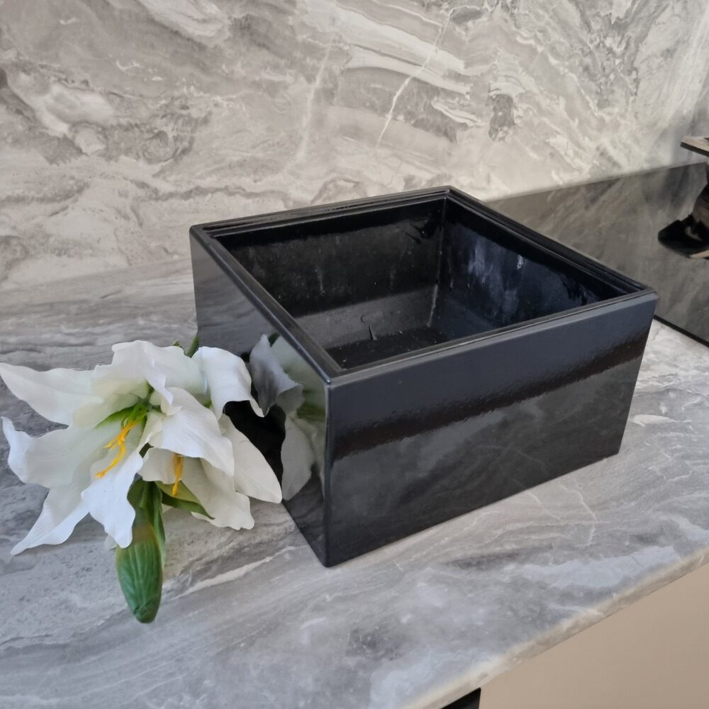 akmens masės stačiakampis vazonas